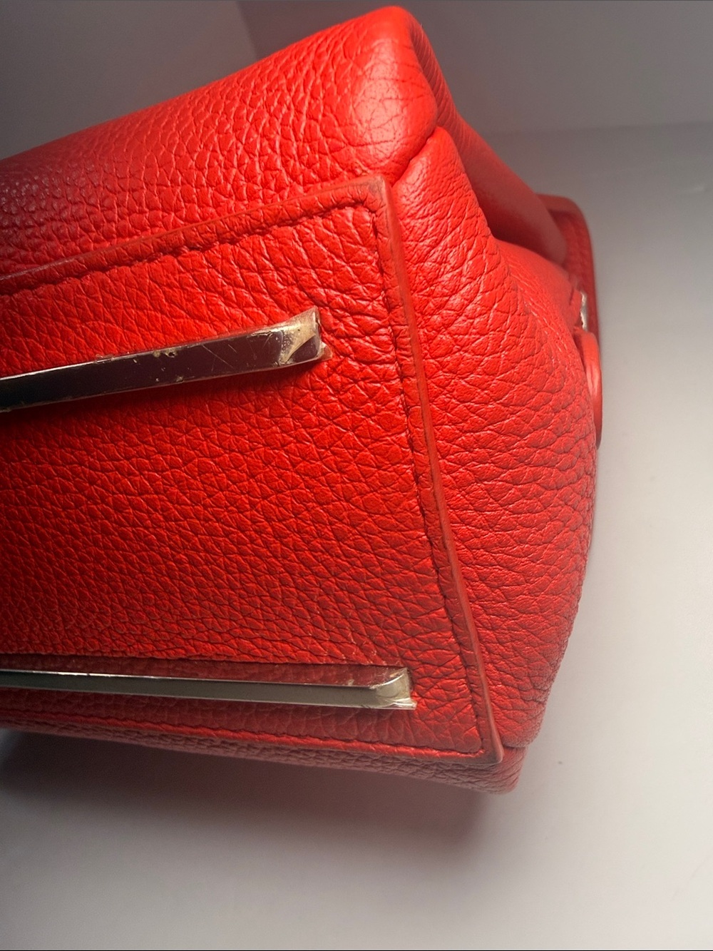 Balenciaga Rose Corail Leather Mini Le Dix Cartable Top Handle Bag - Picture 9 of 14